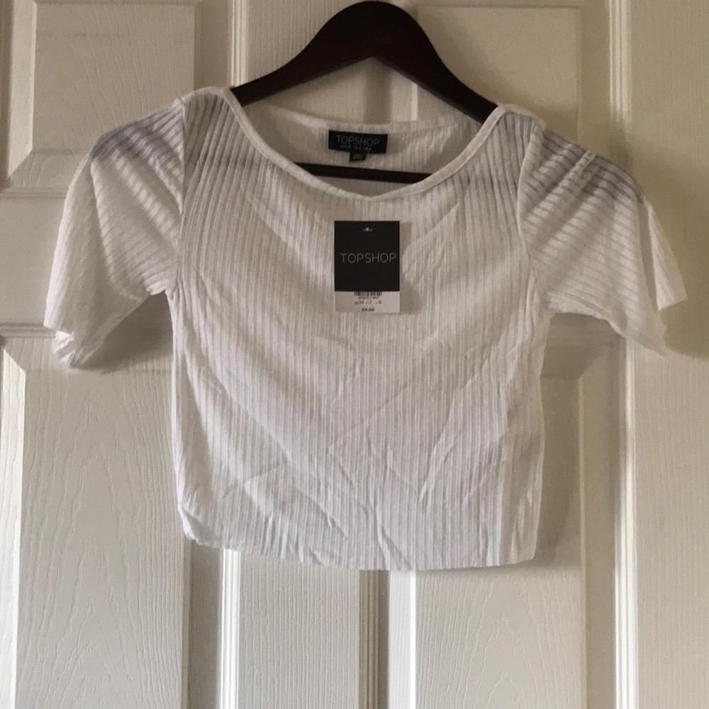 Top shop white crop top sexy lounge ribbed